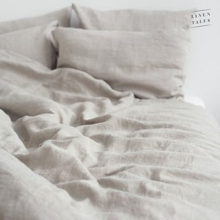 Lanena posteljina za bračni krevet u prirodnoj boji 200x200 cm Natural – Linen Tales