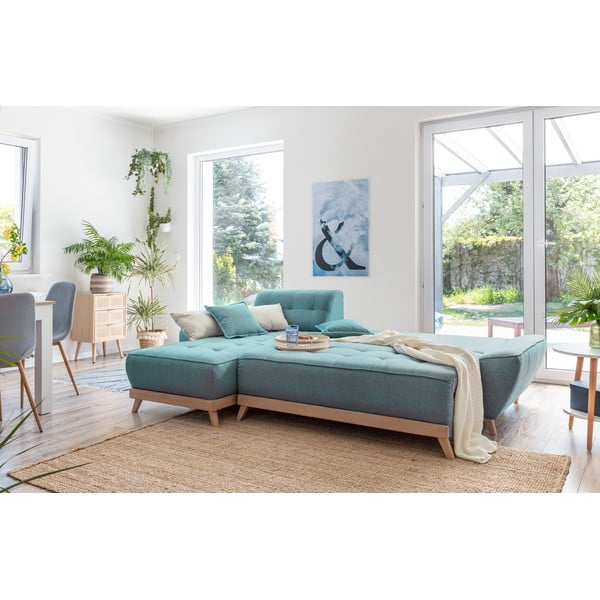 Tirkizna sklopiva kutna garnitura (promjenjiva) Dazzling Daisy – Miuform-image-3