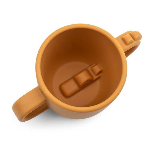 Žuta silikonska dječja šalica 0,17 l Croco - Done by Deer-image-3