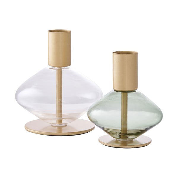 Stakleni svijećnjaci u setu 2 kom – House Nordic-image-4
