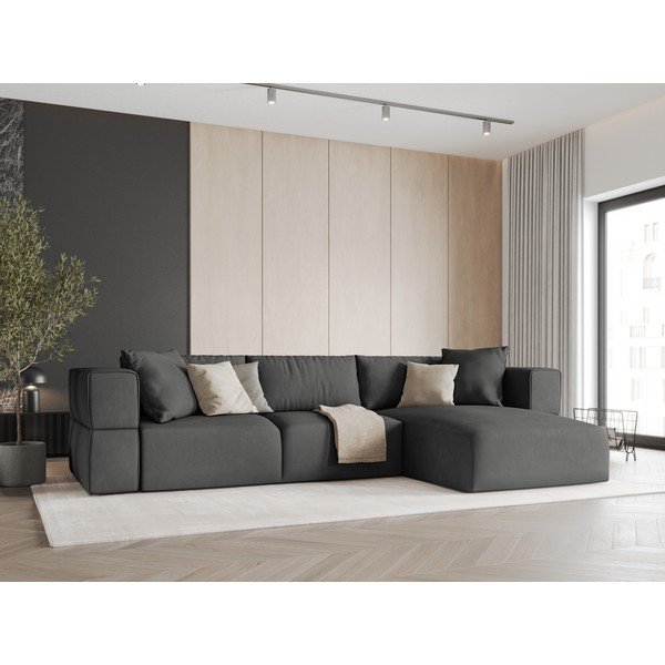 Tamno siva kutna garnitura (s desnim kutom) Esther – Milo Casa-image-1