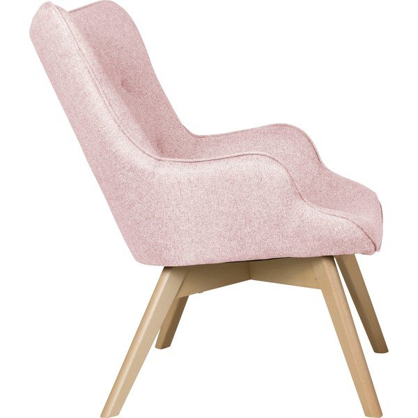 Svijetlo ružičasta fotelja Niko – Ropez-image-3