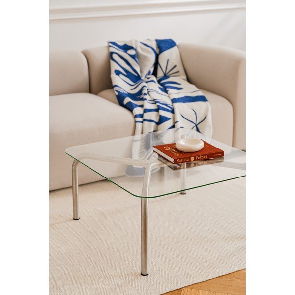 Stolić za kavu sa staklenom pločom stola u srebrnoj boji 60x80 cm Uku – noo.ma-image-4