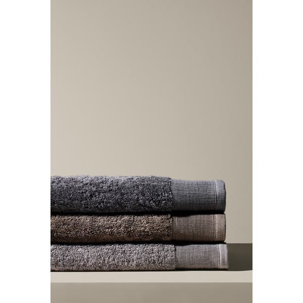 Tamnosivi pamučni ručnik Blomus, 140 x 70 cm-image-1