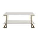 Stol za kavu u bijelo-zlatnoj boji CosmoLiving by Cosmopolitan Camila, 106 x 45 cm