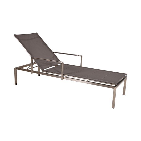 Siva metalna vrtna ležaljka Sienna – Garden Pleasure