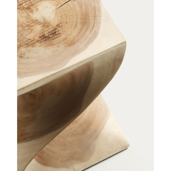 Pomoćni stol od masivnog drva munggura 30x30 cm Hakon – Kave Home-image-3