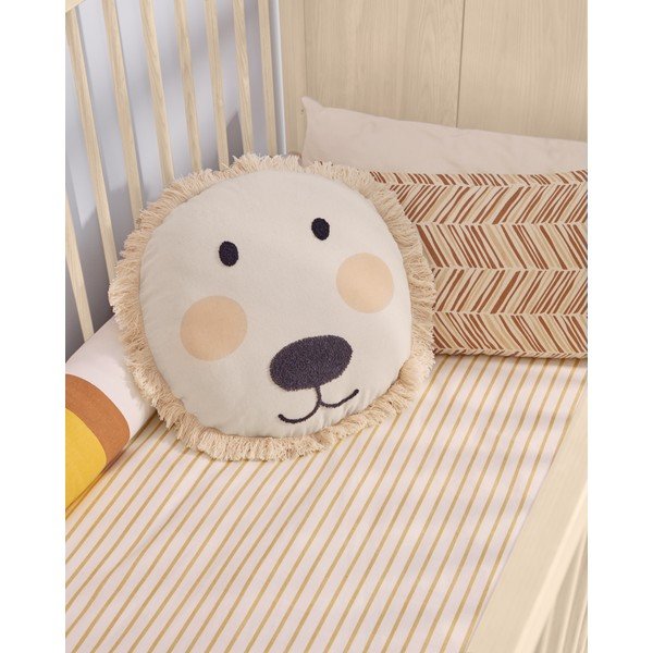 Bež pamučna navlaka za dječji jastuk Kave Home Uriana, ø 45 cm-image-4