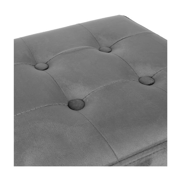 Sivi baršunast tabure – Compactor-image-1