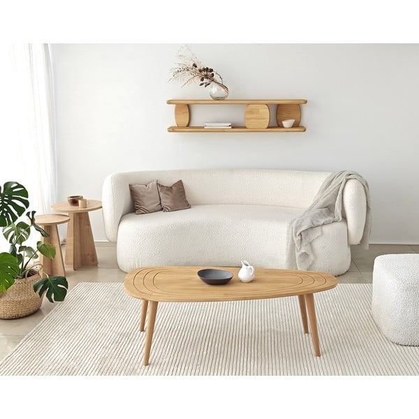 Polica s više razina od punog hrasta u prirodnoj boji 120 cm Modena – Kalune Design-image-4