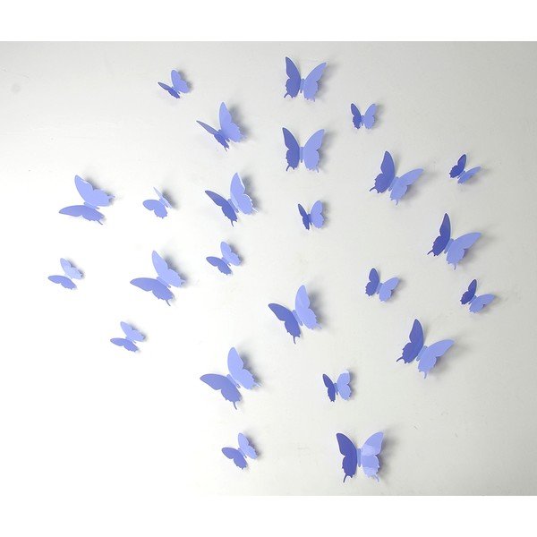 Set od 12 ljubičastih 3D naljepnica Ambiance Butterflies-image-2