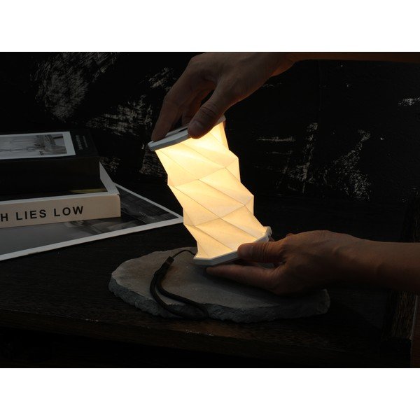 Bijeli svjetlosni ukras nešiojamas s USB ø 8 cm Twist – Gingko-image-4