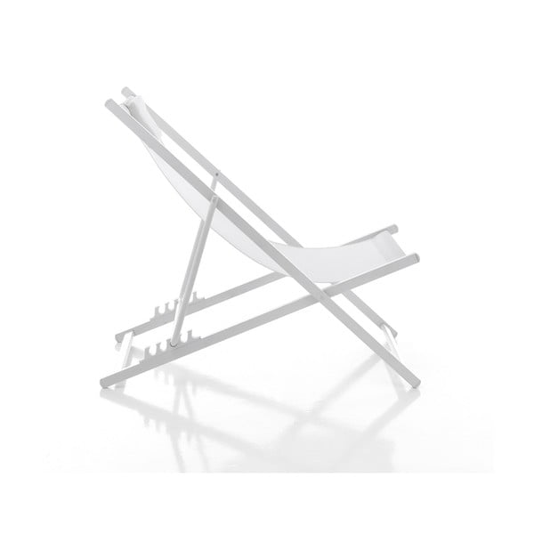Bijela metalna sklopiva vrtna ležaljka Milos – Tomasucci-image-1