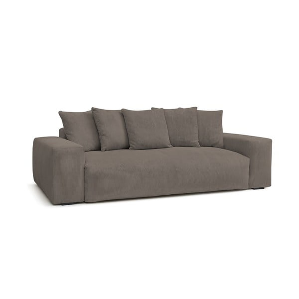 Siva/smeđa sofa od samta 280 cm Voltaire – Bobochic Paris-image-1