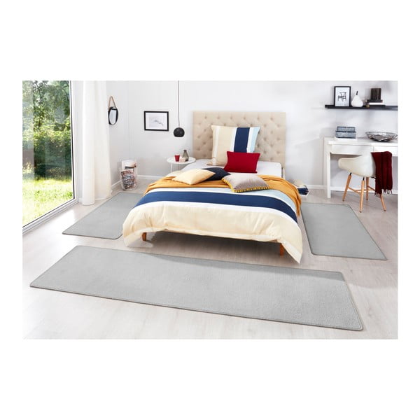 Set od 3 siva tepiha oko Hanse Home Fancy kreveta-image-3