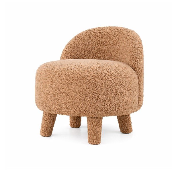 Smeđa dječja fotelja od bouclé tkanine Moouv – Artie