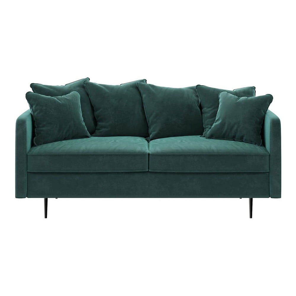 Tamnotirkizno-zeleni baršunasti kauč Ghado Esme, 176 cm