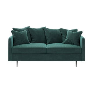 Tamnotirkizno-zeleni baršunasti kauč Ghado Esme, 176 cm