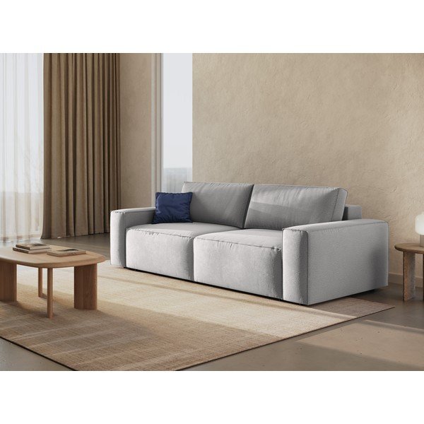 Svijetlo siva sklopiva sofa 247 cm Jodie – Micadoni Home-image-1