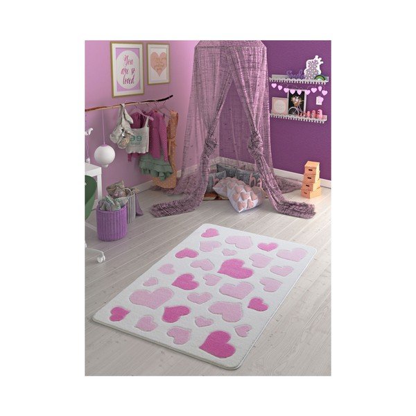 Dječji tepih Sweet Love Pink, 100 x 150 cm-image-1