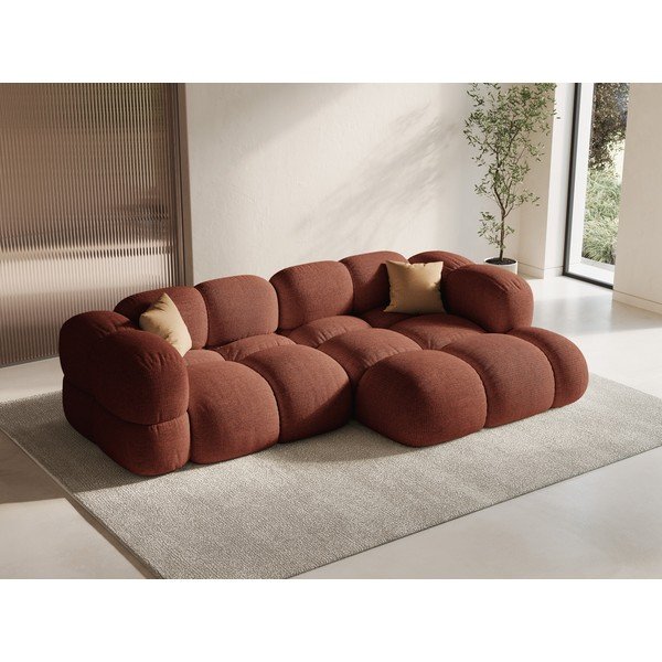 Ciglasta kutna garnitura (s desnim kutom/s ležaljkom) Loretto – Cosmopolitan Design-image-1