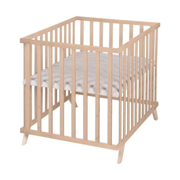 Putni krevetić od masivne bukve s podesivom visinom 75x100 cm u prirodnoj boji Lil Planet – Roba-image-3