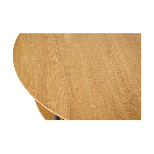 Okrugao stolić za kavu u dekoru hrasta u prirodnoj boji ø 80 cm Pensacola – Unique Furniture-image-3