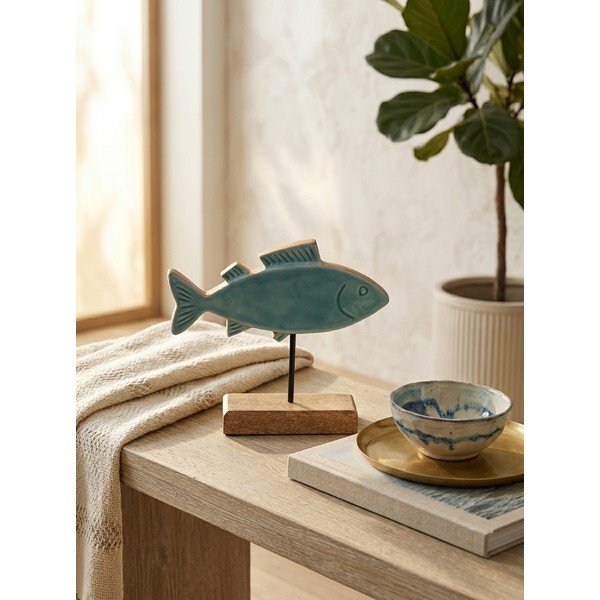 Drveni kipić (visina 20 cm) Fish – Ego Dekor-image-1