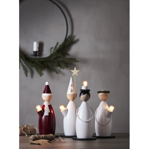 Bijeli svjetlosni ukras s božićnim motivom ø 12 cm Lucia Classic – Star Trading-image-3