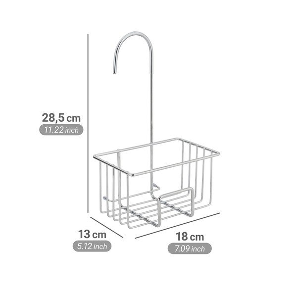 Viseća kupaonska polica od nehrđajućeg čelika u sjajno srebrnoj boji Milito – Wenko-image-4