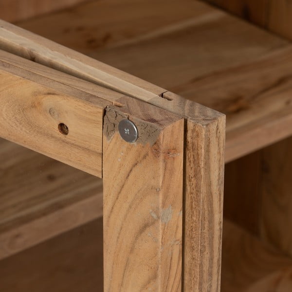 Vitrina od masivnog bagrema u prirodnoj boji 180x80x40 cm Creel – Ixia-image-4