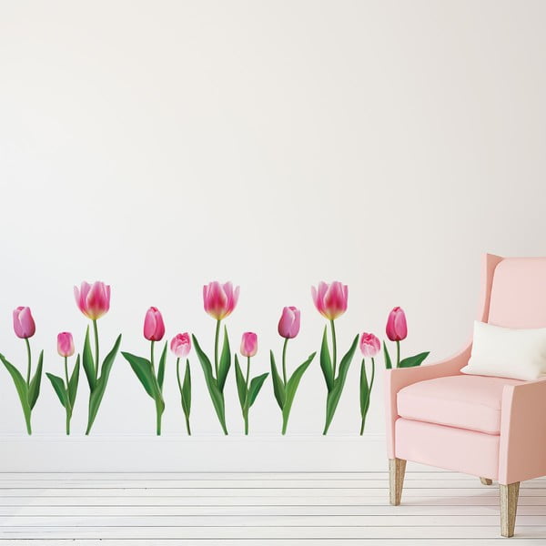 Set zidnih naljepnica Ambiance Pink Tulips