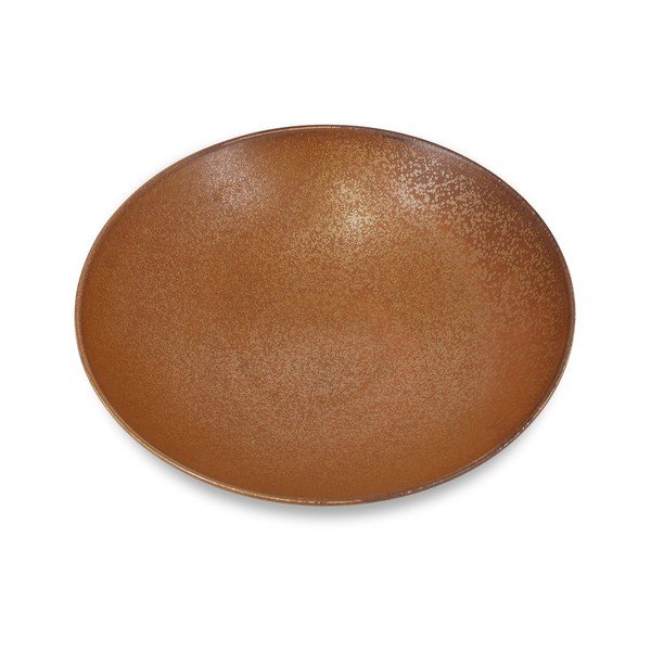 Smeđi dubok porculanski tanjur ø 26 cm Ovio – BonBistro-image-1