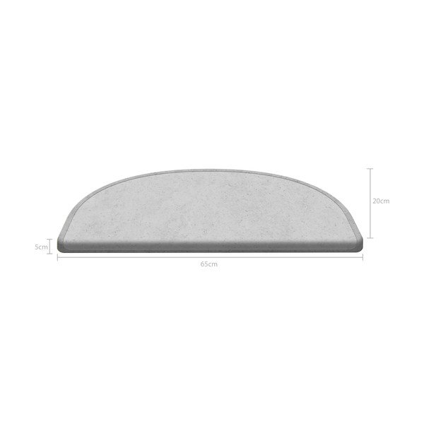 Sivi tepisi za stepenice u setu od 16 kom Dots - Vitaus, 65 x 20 cm-image-4