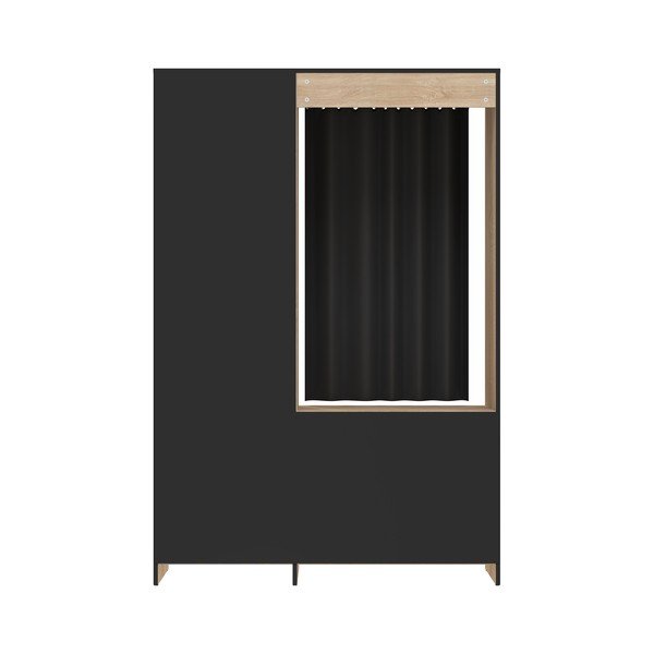 Crni ormar u dekoru hrasta 122x182 cm Jungo - TemaHome -image-3