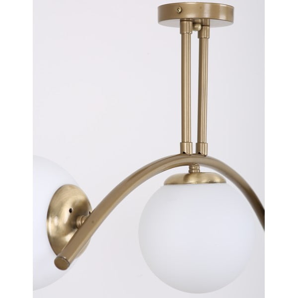 Bijela/u zlatnoj boji stropna svjetiljka sa staklenim sjenilom ø 15 cm Yay – Squid Lighting-image-1