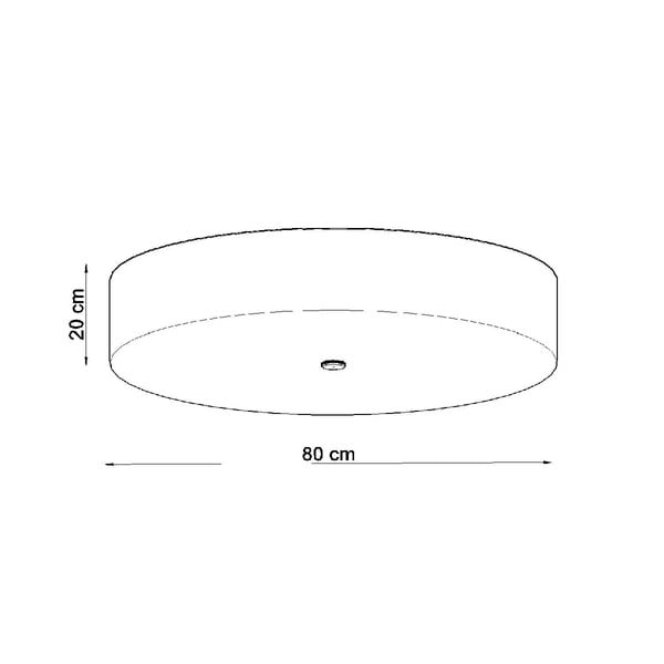 Crna stropna svjetiljka sa staklenim sjenilom ø 80 cm Herra - Sollux-image-4
