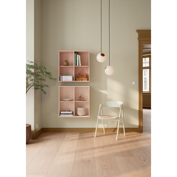 Ružičasta viseća biblioteka 70x70x27 cm Mistral – Hammel Furniture-image-1