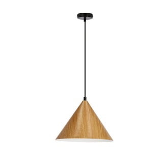 Smeđa viseća svjetiljka sa staklenim sjenilom ø 25 cm Dunca – Candellux Lighting