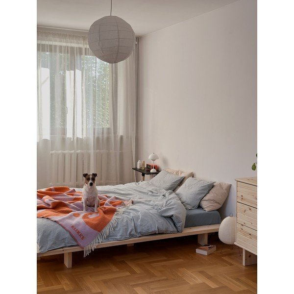 Bračni krevet od borovine s letvicama u prirodnoj boji 160x200 cm Japan – Karup Design-image-1