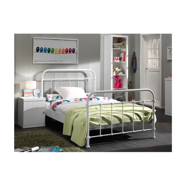 Bijeli metalni dječji krevet Vipack New York, 120 x 200 cm-image-2