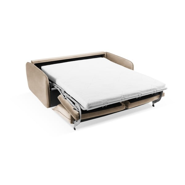 Bež baršunasta sklopiva sofa 194 cm Vienna – Cosmopolitan Design-image-4