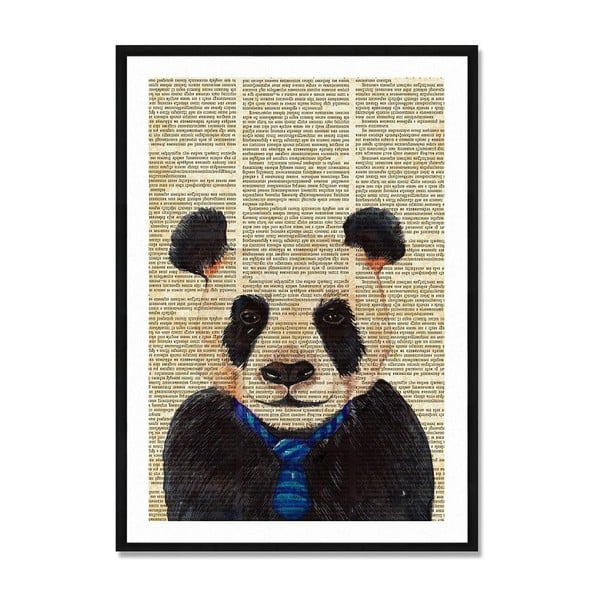 Uokvireni plakat Really Nice Things Newspaper Panda, 40 x 60 cm
