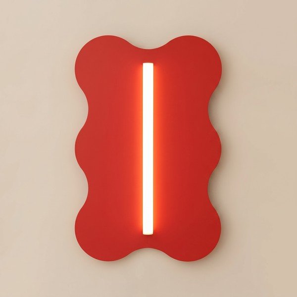 Crvena metalna zidna lampa KLOVER – Thoro-image-2