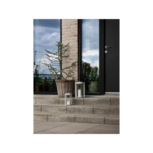 Svijetlo siva LED lanterna s USB (visina 25 cm) Firefly – Zone-image-3