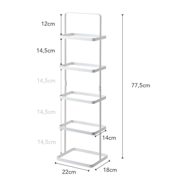 Bijeli metalni stalak za cipele Tower Shoe Rack – YAMAZAKI-image-4