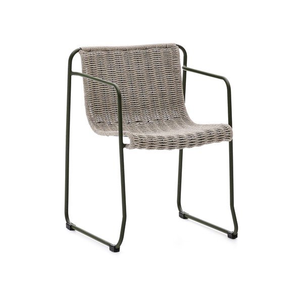 Prljavo zelena metalna vrtna stolica Maurina – Kave Home