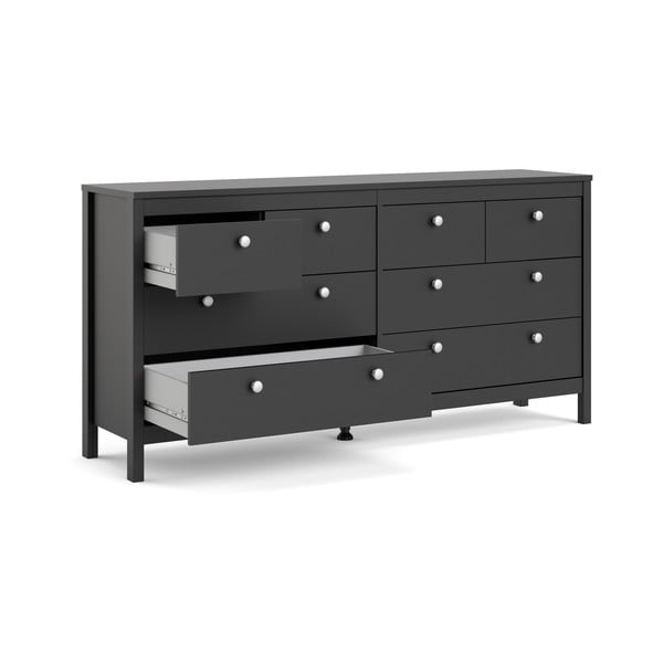 Crna niska komoda 159x80 cm Madrid – Tvilum-image-3