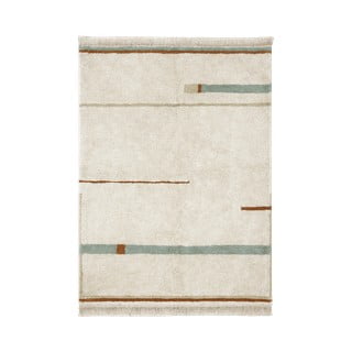 Plavi/krem periv/ručno rađen pamučan tepih 200x300 cm Lanes Vintage Blue – Lorena Canals