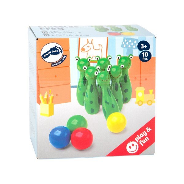 Dječji drveni set za kuglanje Legler Frog-image-1